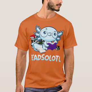 Readsolotl Read Bok Axolotl Lustigt Läser fisk Bo T Shirt