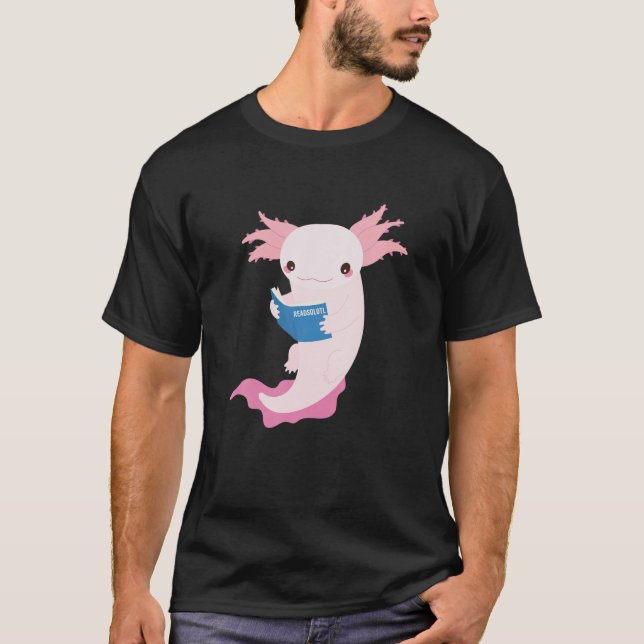 Readsolotl Read Book Axolotl Reading The Walking F T Shirt (Framsida)