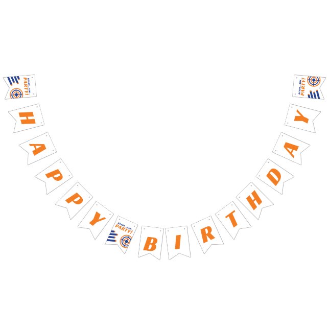 Ready, Aim, Party! Happy Birthday Decor Vimplar (Alla)