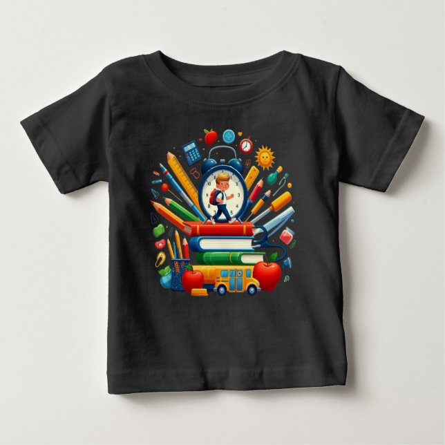 Ready for School: Dynamic Back to School Essential T Shirt (Framsida)