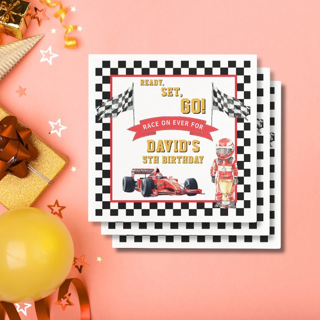 Ready Set Go Race On Birthday Party Pappersservett (Skapare uppladdad)
