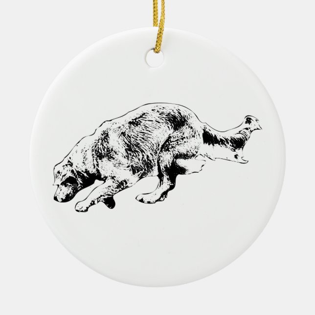 Ready-Set-Joy Guldgåva Julgransprydnad Keramik (Framsidan)