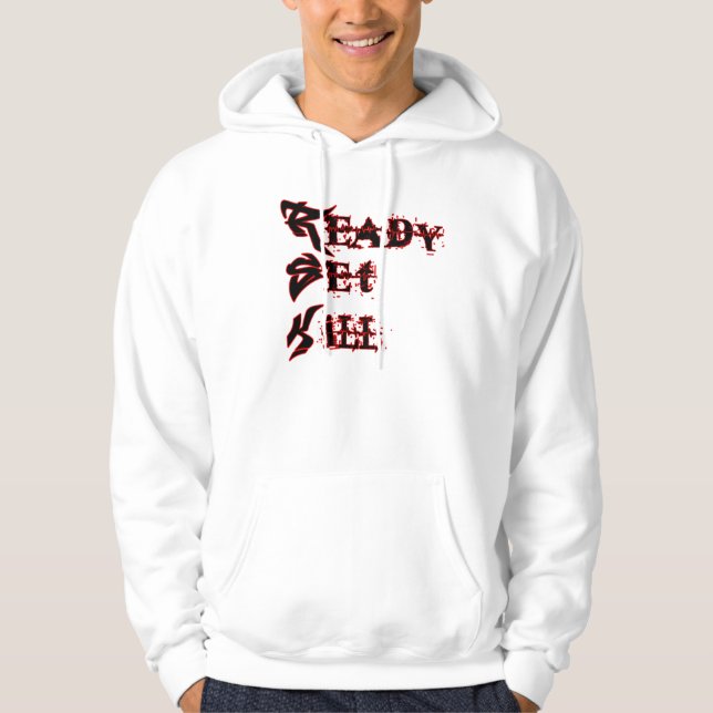 'R'eady 'S'et 'K'ill Hoodie! Sweatshirt Med Luva (Framsida)