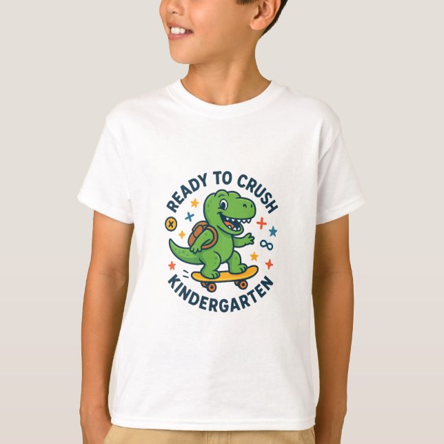 Ready to Crush Kindergarten Kids T-Shirt (Framsida)