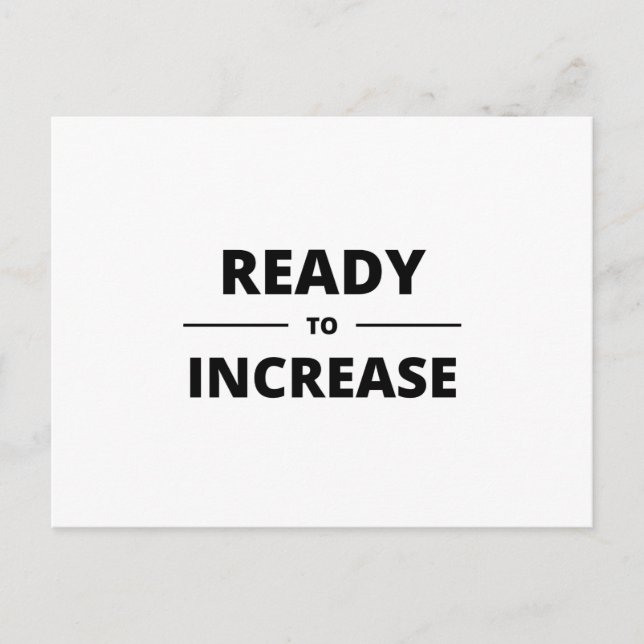 READY TO INCREASE VYKORT (Framsida)