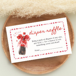 Ready to Pop Baby Shower Diaper Raffle Tilläggskort