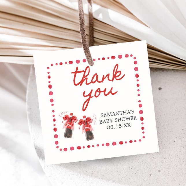 Ready to Pop Baby Shower  Gåvor Etiketter (She's Ready to Pop Cola Baby Shower Favor Tags )