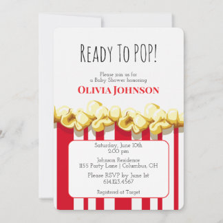 Ready To POP! Baby Shower Invitation Inbjudningar
