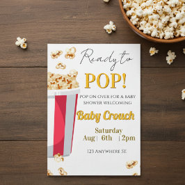 Ready to POP! popcorn baby shower invite Inbjudningar