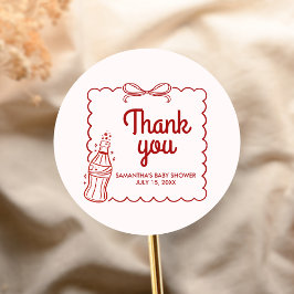 Ready to Pop Soda Baby Shower Runt Klistermärke