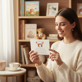 Ready to Pop Teddy Bears Baby Shower Napkins Tilläggskort