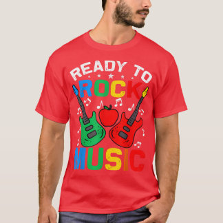 Ready To Rock Music Back To School Guitar  T Shirt