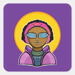 Ready to ski fyrkantigt klistermärke