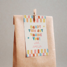 Ready Two Party Thank You Favor Tag