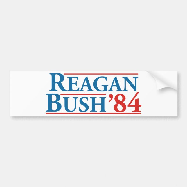 Reagan Bush '84 Bildekal (Framsidan)