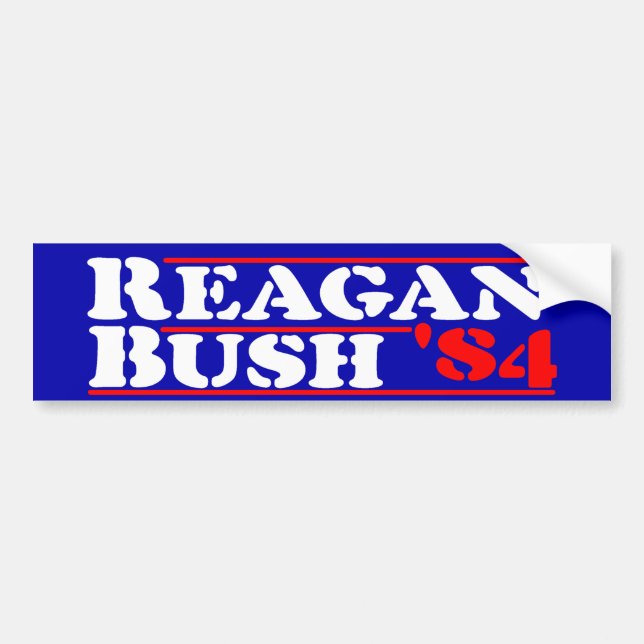 Reagan Bush '84 stencilerar Bildekal (Framsidan)