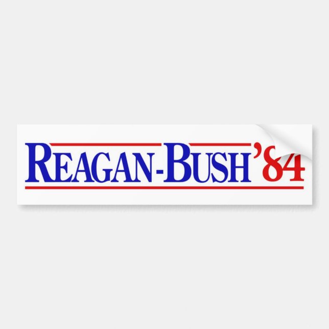 Reagan Bush bildekal 1984 (Framsidan)