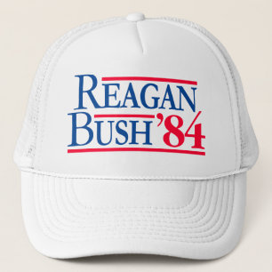 Reagan Bush 'Fratty för 84 val republikan Truckerkeps
