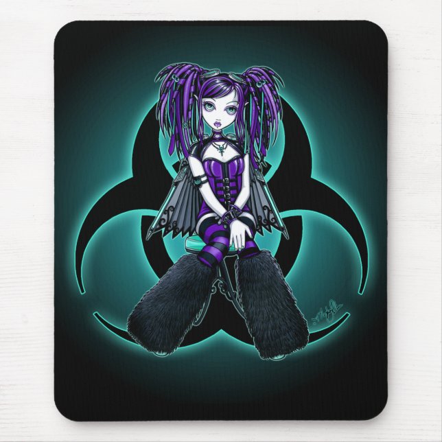 "Reagan" Cybergoth radioaktiva felika Mousepad Musmatta (Framsidan)