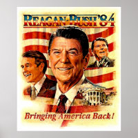 REAGAN FOR PRESIDENT Vintage Kampanj Reklam