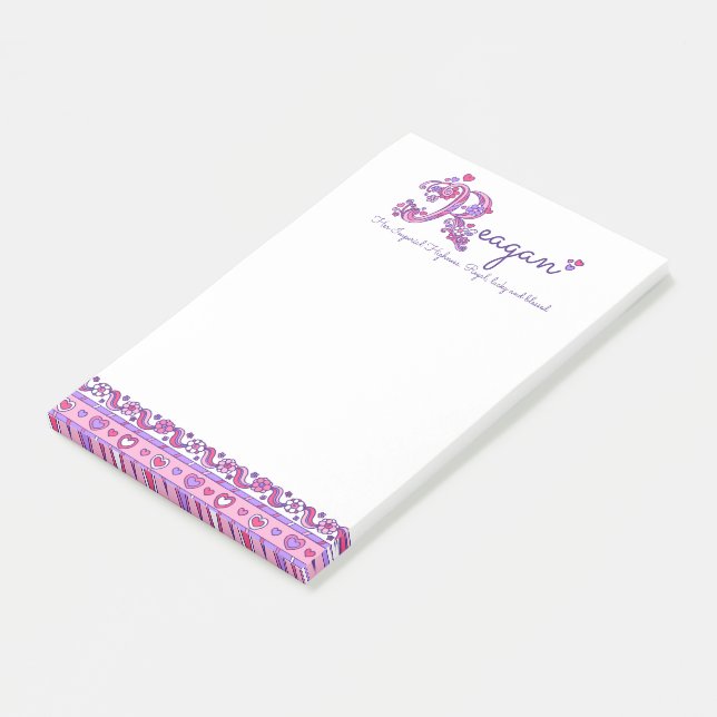 Reagan personlig R namn, vilket innebär att skicka Post-it Block (Vinklad)