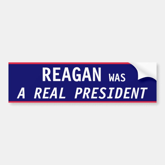 Reagan VERKLIG president Bildekal (Framsidan)