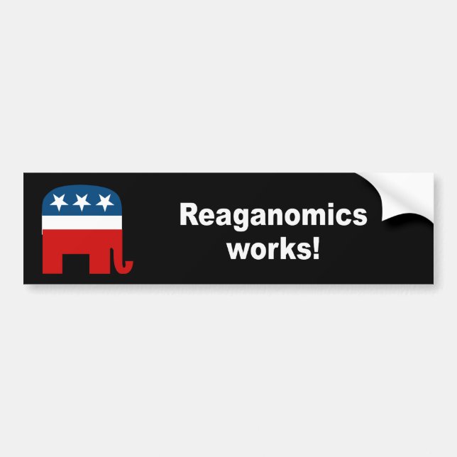 Reaganomics arbeten bildekal (Framsidan)