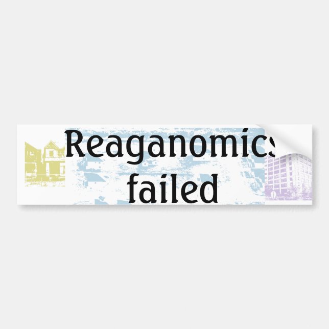 Reaganomics misslyckades bildekal (Framsidan)
