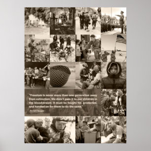 Reagans Berömd Freedom citat. Curated Bilder. Poster
