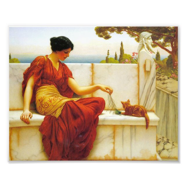 Reagensen av John William Godward Fototryck (Framsidan)