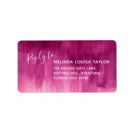 Reagera på moderna abstrakt rosa Red adressetikett