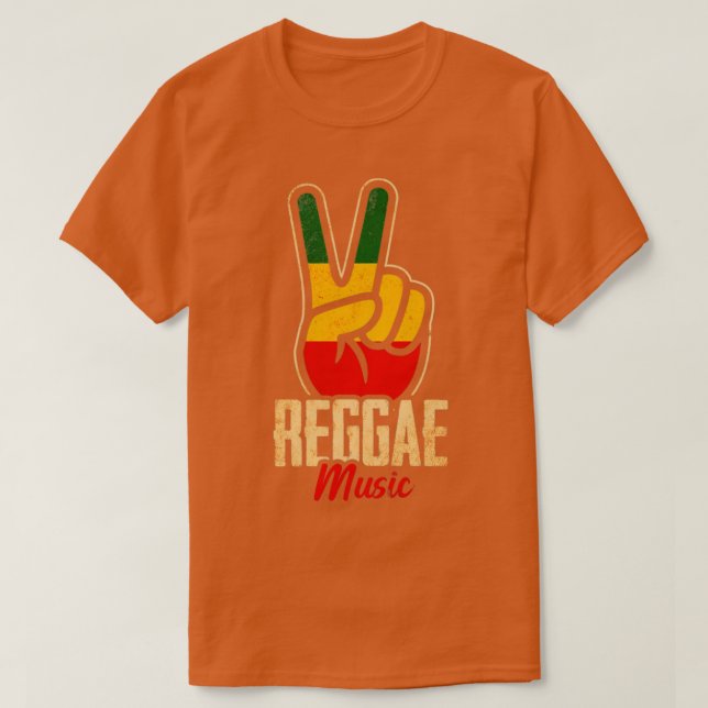 Reagge Music Kärlek Peace T Shirt (Design framsida)