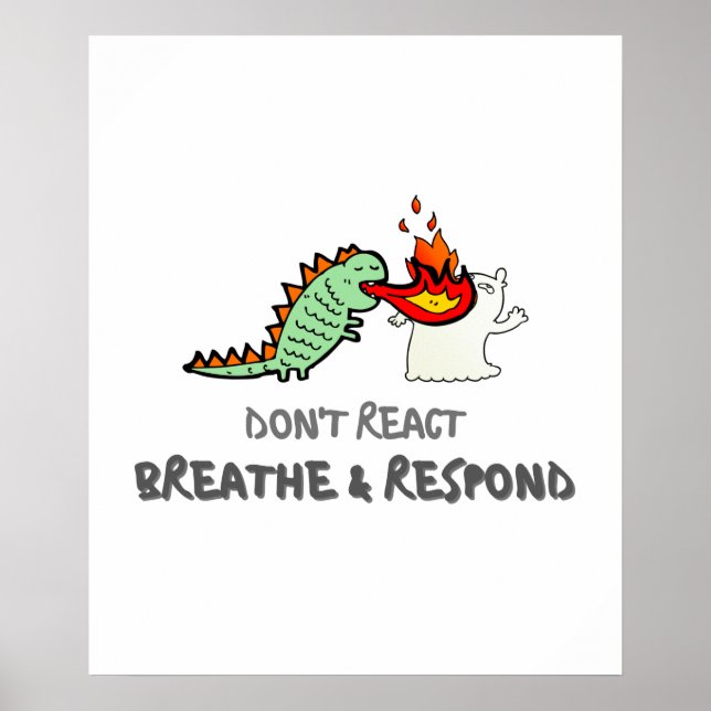Reaktera inte, men Breathe och Response Poster (Framsidan)