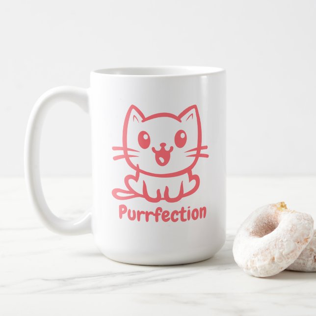 Reaktion, mycket katt, djur kaffemugg (Med munk)