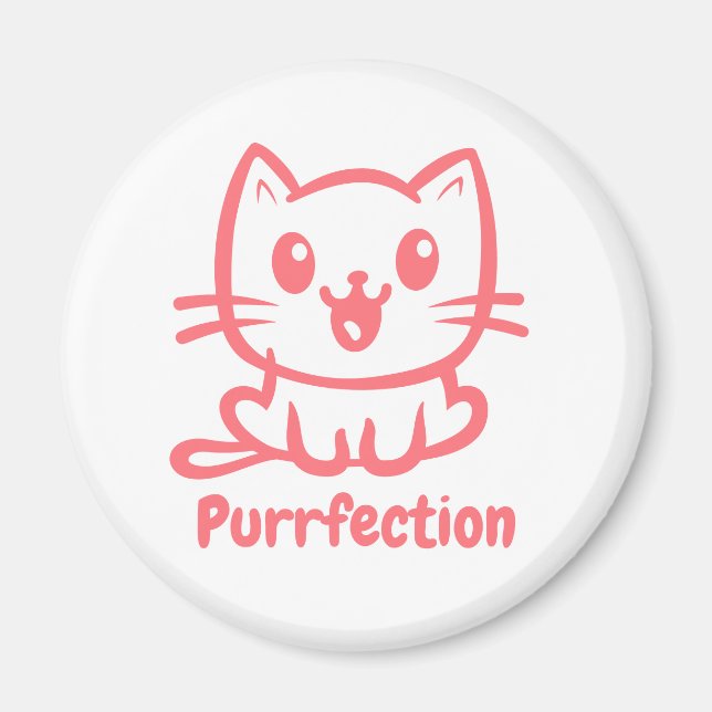 Reaktion, mycket katt, djur magnet (Framsidan)