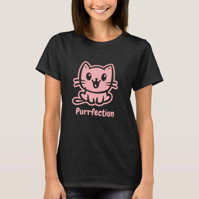 Reaktion, mycket katt, djur t shirt (Framsida)