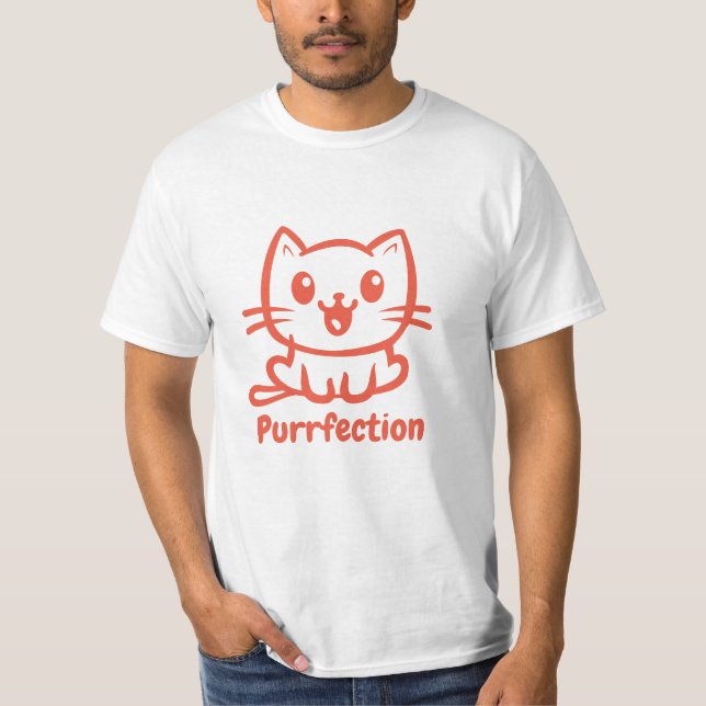 Reaktion, mycket katt, djur t shirt (Framsida)