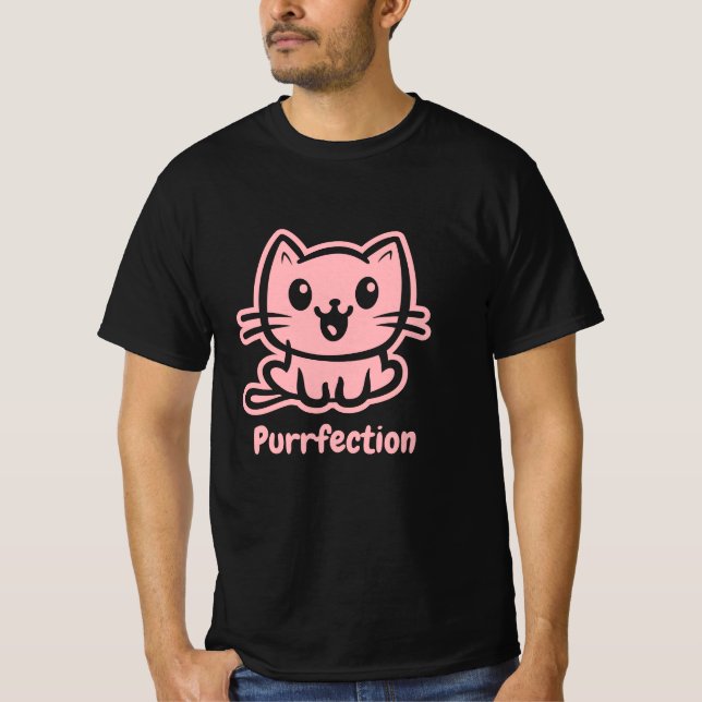 Reaktion, mycket katt, djur t shirt (Framsida)
