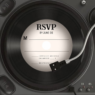Reaktion på Bröllop OSA av retro-vinylpost