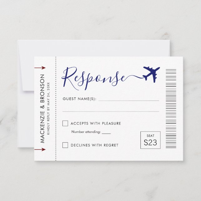 Reaktion på temat för boardingpass i biljett Stil OSA Kort (Framsida)