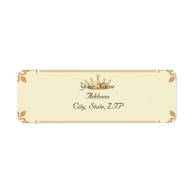Reaktionen krona i Guld och Elfenbenskusten Returadress Etikett (Framsidan)