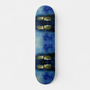 Reaktionsblå banmålning på Skateboard