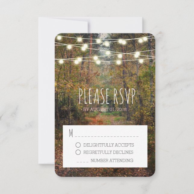 Reaktionskort för Forest Väg Bröllop OSA Kort (Framsida)