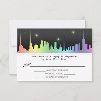 Reaktionskort för OSA av Rainbow City Skyline Rece Kort
