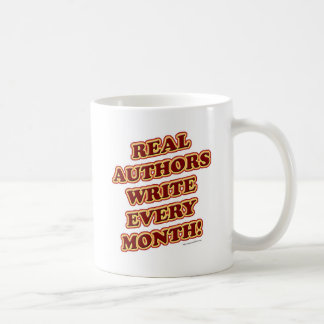 Real Authors Skriva Varje månad Funny Slogan Kaffemugg