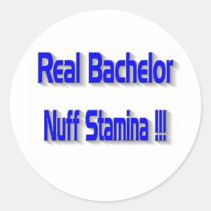 Real Bachelor Runt Klistermärke