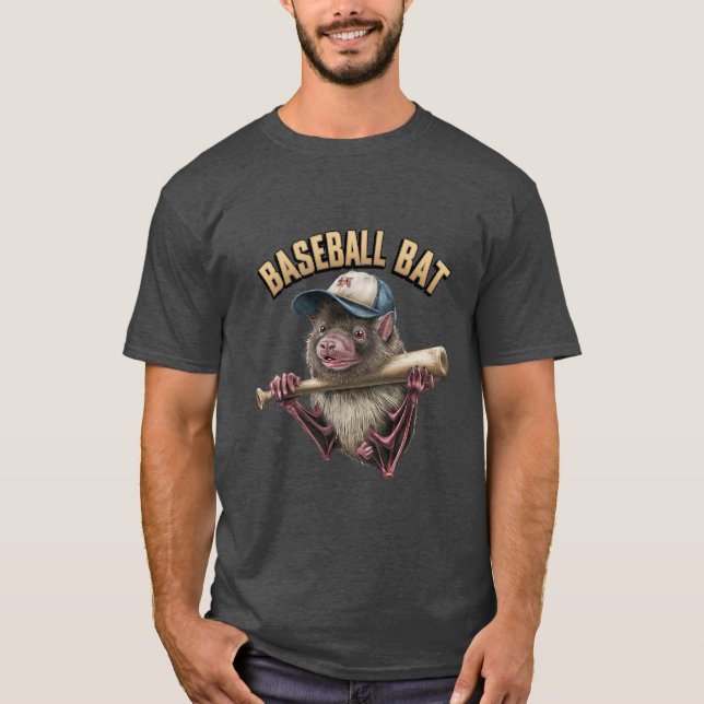 Real Baseball Fladdermus T Shirt (Framsida)