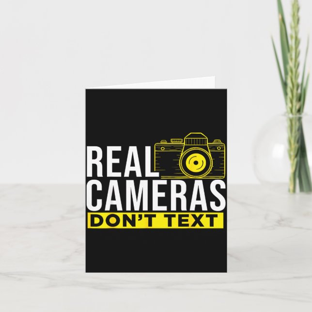 Real Cameras Don't Text Cool Photography  Kort (Framsida)