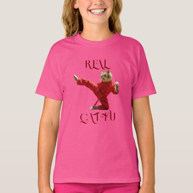 REAL CAT-FU T SHIRT (Framsida)
