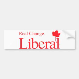 Real Change Liberal Logotyp Bildekal